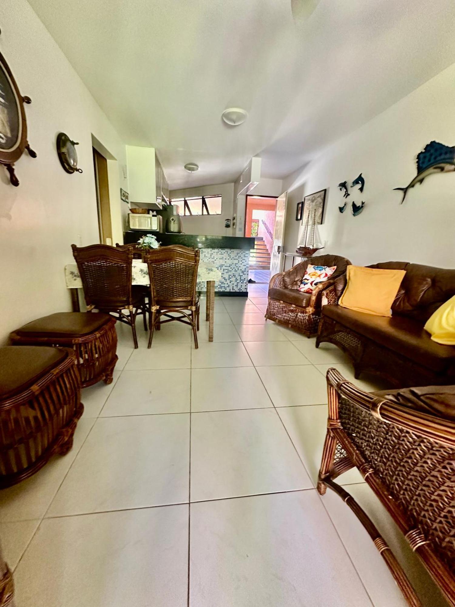 Flat Guarajuba 4 Quartos Terreo A Beira Mar - Pe Na Areia - Governanca Com Arrumadeira E Wi Fi Inclusos Camassari Eksteriør billede